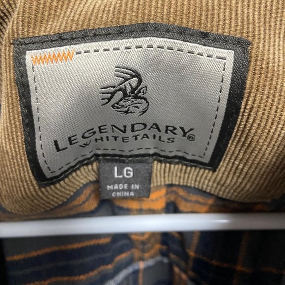 Legendary Whitetails Orange Black Grey Large Flannel - Picture 2 of 3